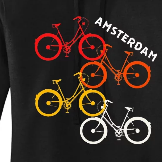 Amsterdam Netherlands Bike Bicycle Souvenir Women's Pullover Hoodie