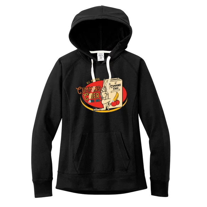 All Natural Cum.Mins Cider Humor Women's Fleece Hoodie