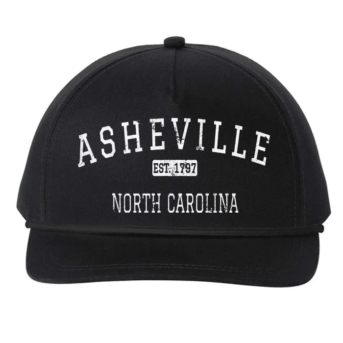 Asheville North Carolina NC Vintage Snapback Five-Panel Rope Hat