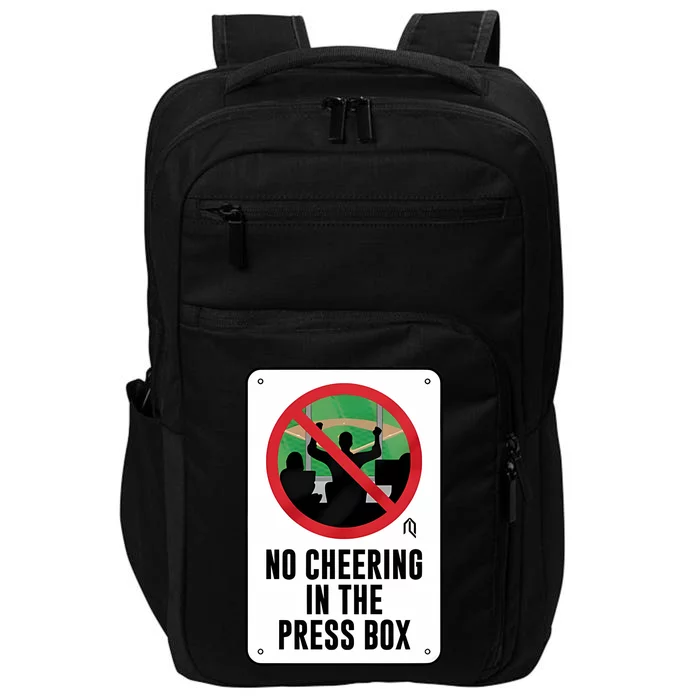 Athletelogos No Cheering In The Press Box Impact Tech Backpack