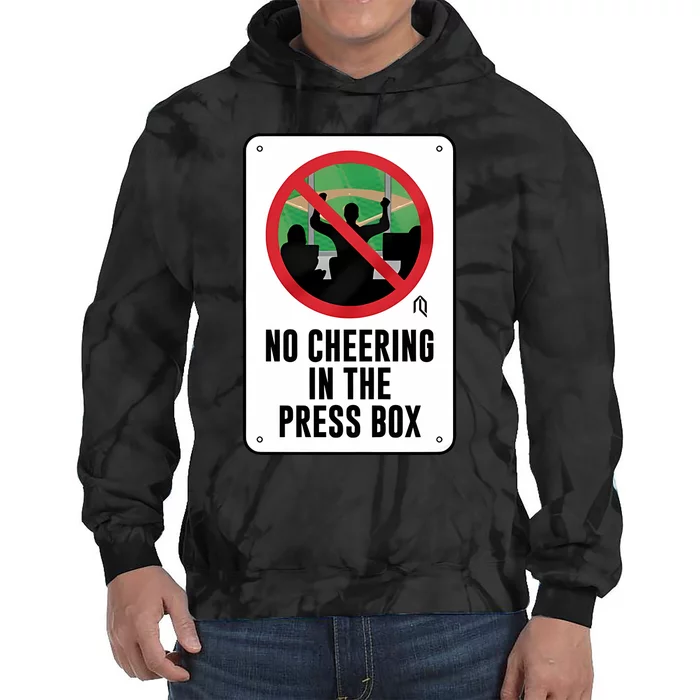 Athletelogos No Cheering In The Press Box Tie Dye Hoodie