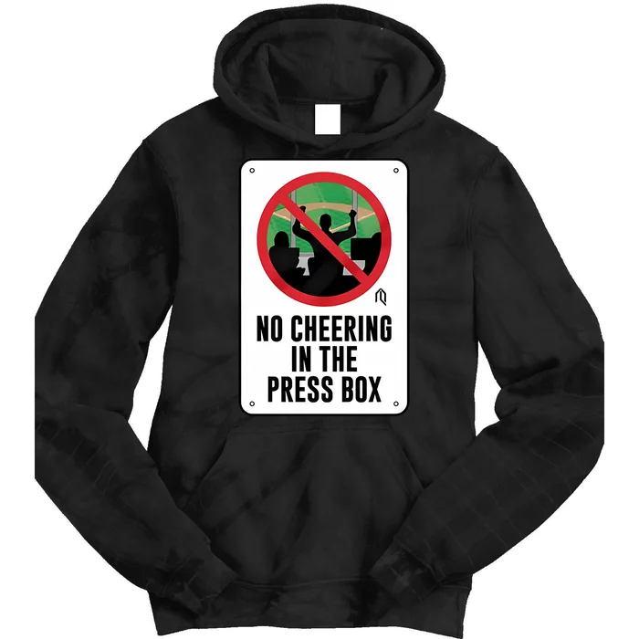 Athletelogos No Cheering In The Press Box Tie Dye Hoodie