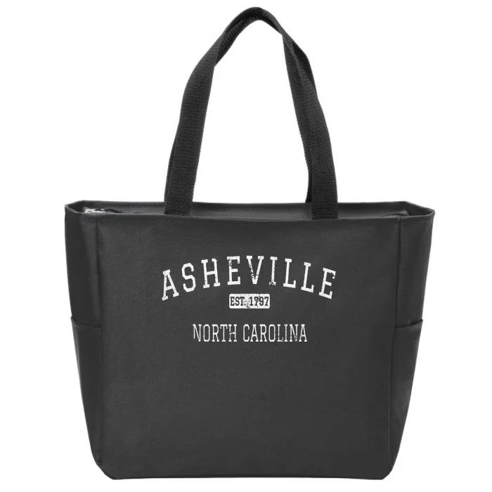 Asheville North Carolina Nc Vintage Zip Tote Bag