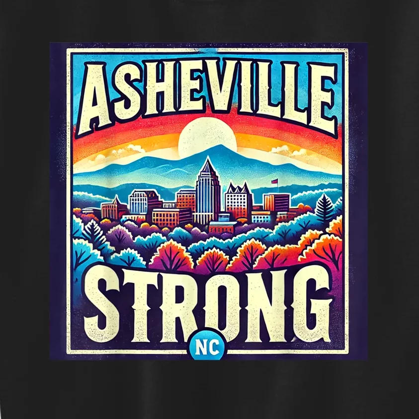 Asheville North Carolina Asheville Strong Gift Kids Sweatshirt