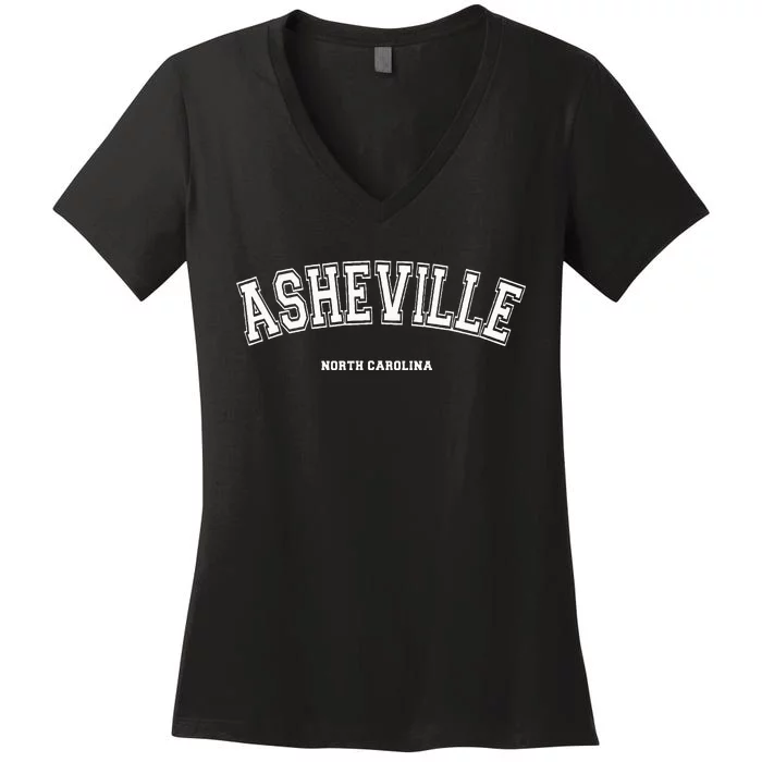 Asheville North Carolina Women's V-Neck T-Shirt