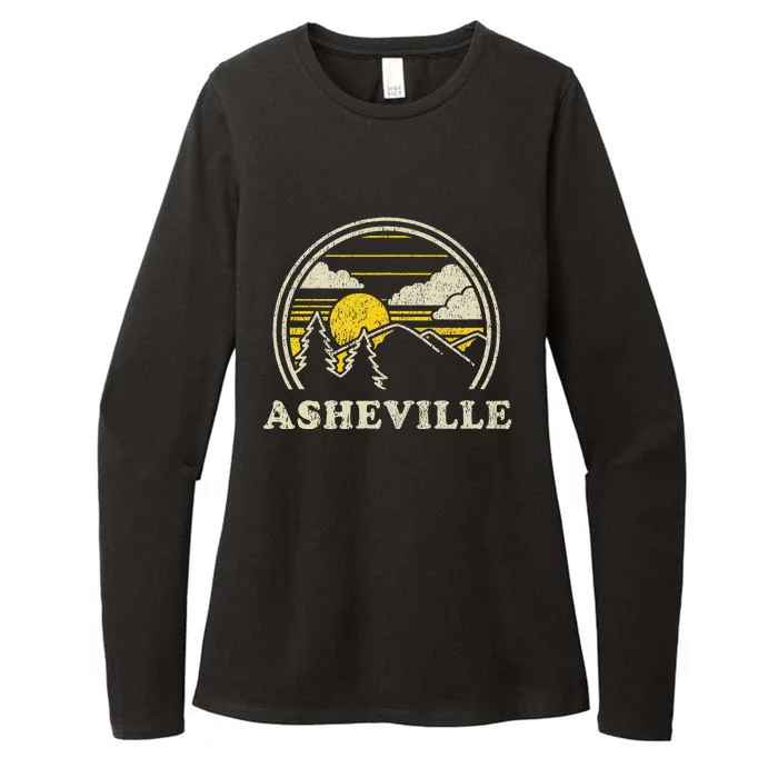 Asheville North Carolina Nc Vintage Hiking Mountains Womens CVC Long Sleeve Shirt