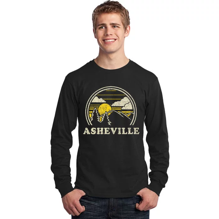 Asheville North Carolina Nc Vintage Hiking Mountains Tall Long Sleeve T-Shirt