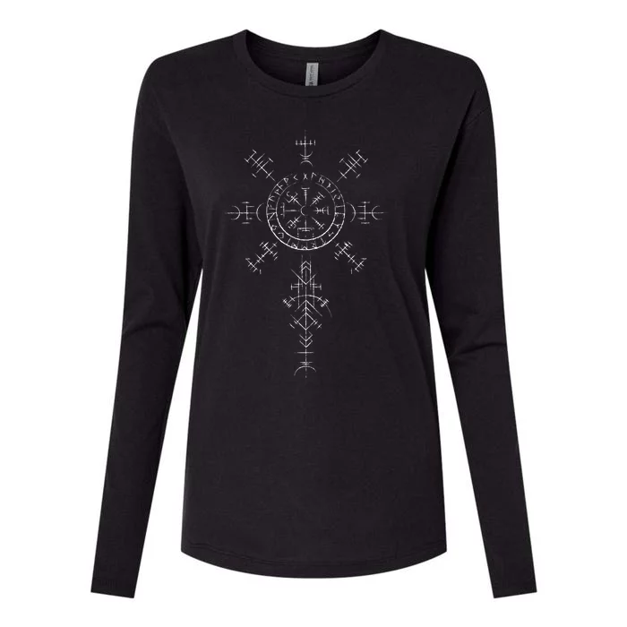 Ancient Norse Compass Symbol for Adventurers Womens Cotton Relaxed Long Sleeve T-Shirt