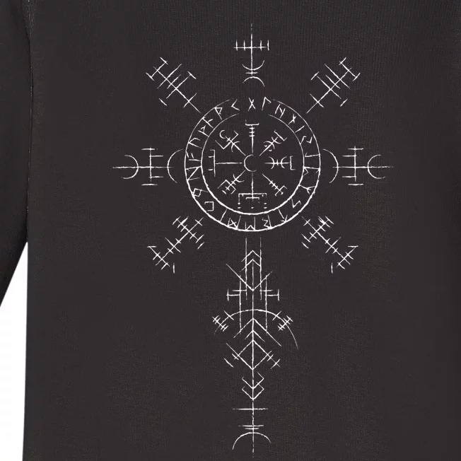 Ancient Norse Compass Symbol for Adventurers Baby Long Sleeve Bodysuit