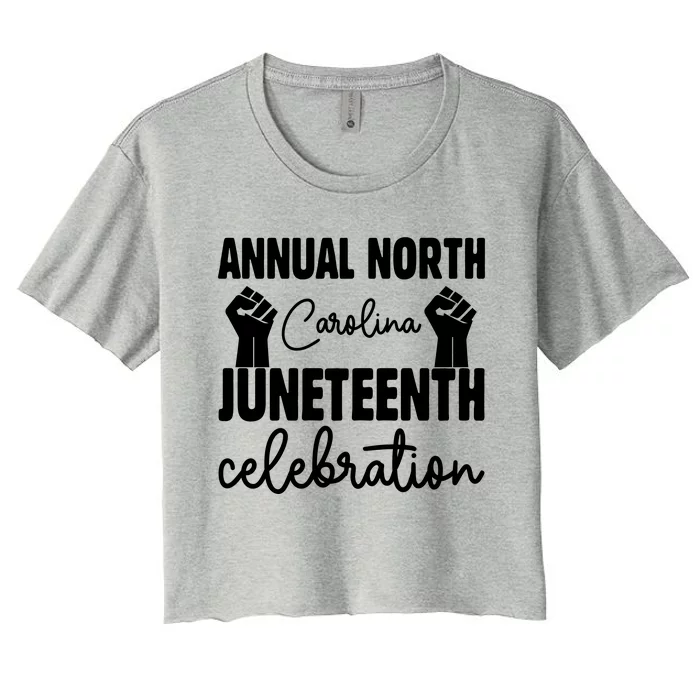 Annual North Carolina Juneteenth Celebration Graphic Women's Crop Top Tee