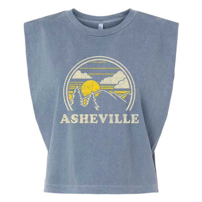 Asheville North Carolina Nc Vintage Hiking Mountains Garment-Dyed Women's Muscle Tee