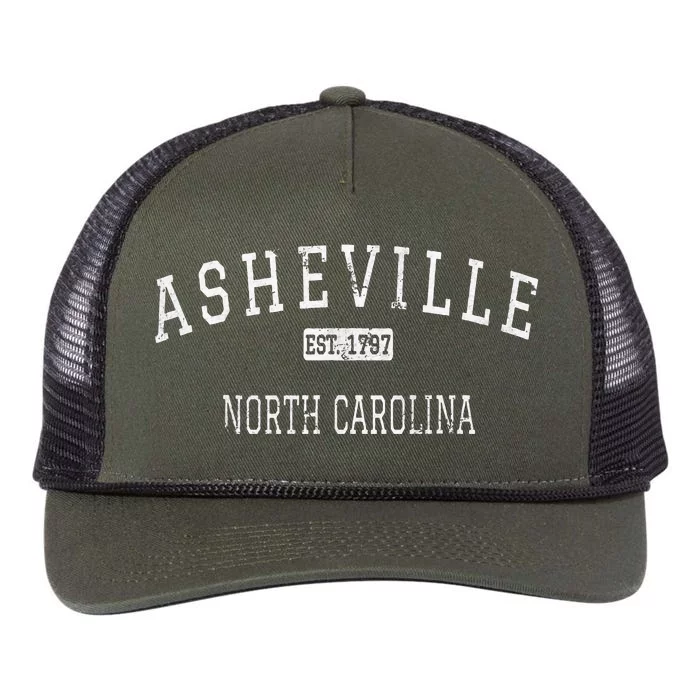 Asheville North Carolina Nc Vintage Retro Rope Trucker Hat Cap