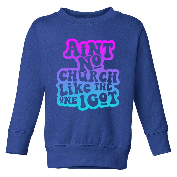 AinT No Church Like The One I Got Funny Gift Toddler Sweatshirt