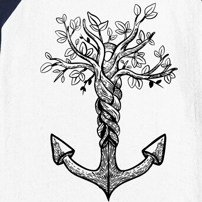 Anchor Tree Baseball Sleeve Shirt