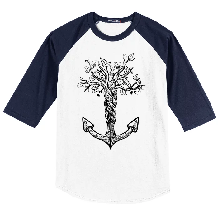 Anchor Tree Baseball Sleeve Shirt