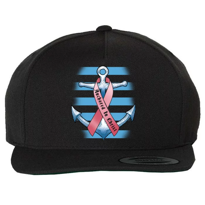 Anchored In Christ Wool Snapback Cap