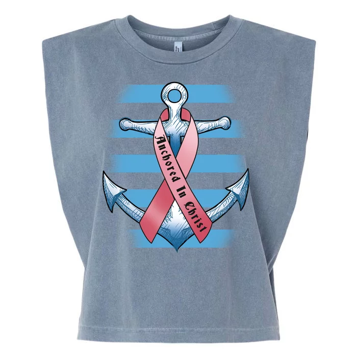 Anchored In Christ Garment-Dyed Women's Muscle Tee