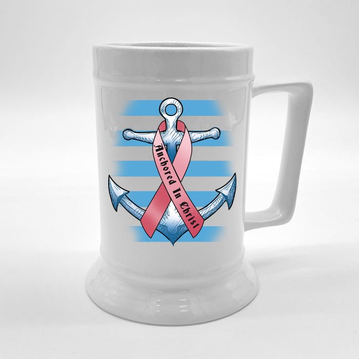 Anchored In Christ Front & Back Beer Stein