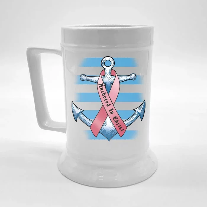 Anchored In Christ Front & Back Beer Stein