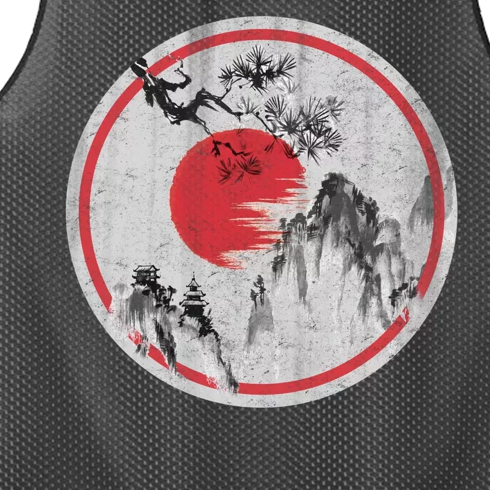 Ancient Mountain Mesh Reversible Basketball Jersey Tank