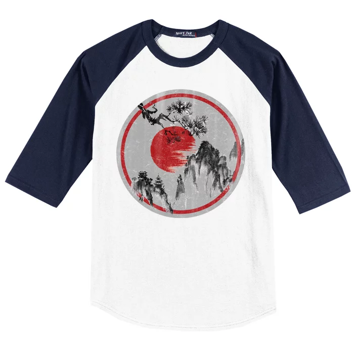 Ancient Mountain Baseball Sleeve Shirt