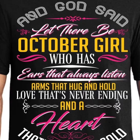 And God Said Let There Be October Girl Pajama Set