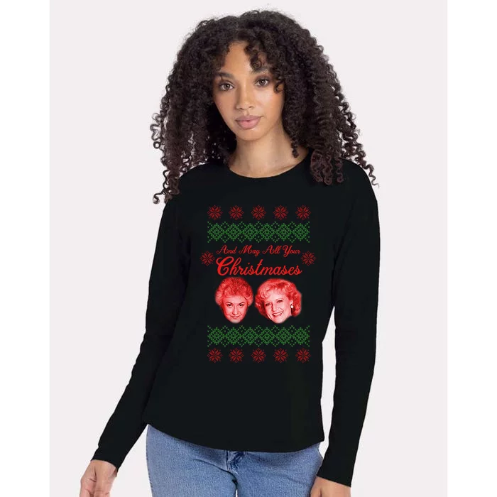 And May All Your Christmases Ugly Christmas Womens Cotton Relaxed Long Sleeve T-Shirt