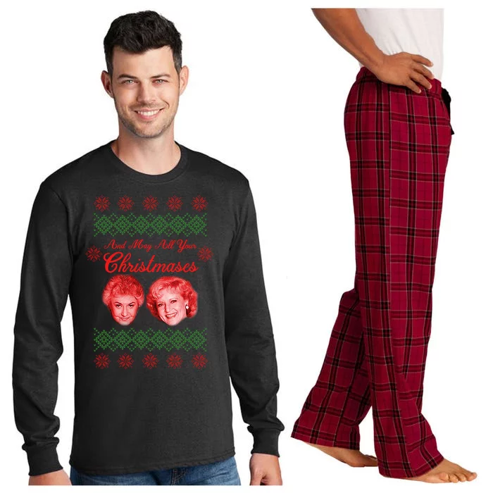 And May All Your Christmases Ugly Christmas Long Sleeve Pajama Set