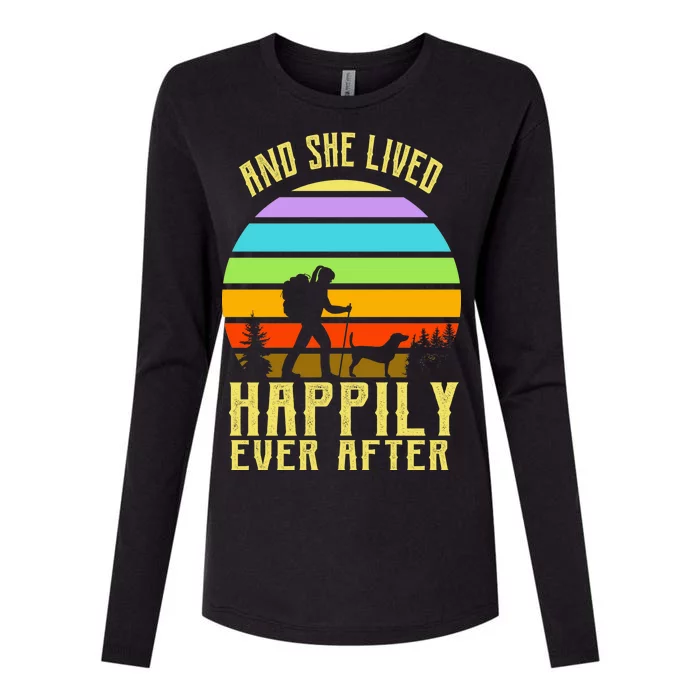 And She Lived Happily Ever After Hiking Womens Cotton Relaxed Long Sleeve T-Shirt