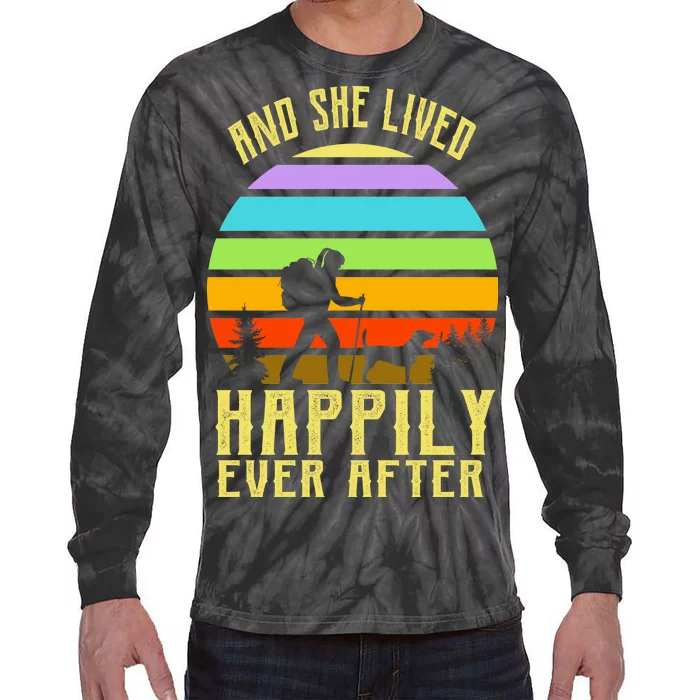 And She Lived Happily Ever After Hiking Tie-Dye Long Sleeve Shirt