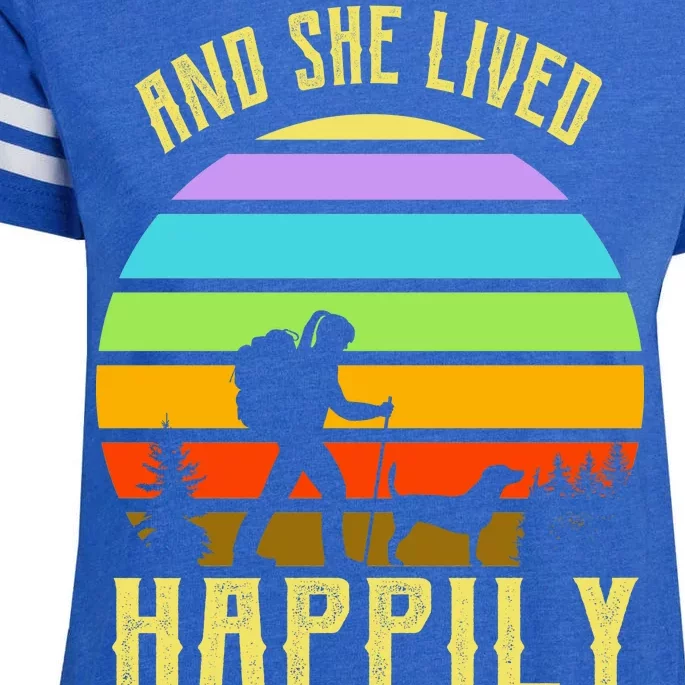 And She Lived Happily Ever After Hiking Enza Ladies Jersey Football T-Shirt