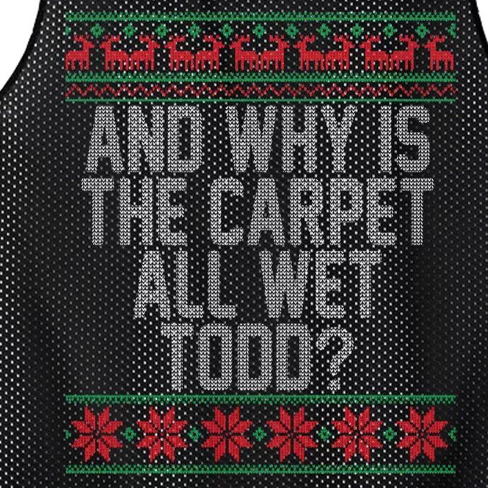 And Why Is The Carpet All Wet Todd? Ugly Christmas Mesh Reversible Basketball Jersey Tank