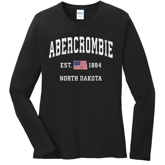 Abercrombie North Dakota Nd Ladies Long Sleeve Shirt