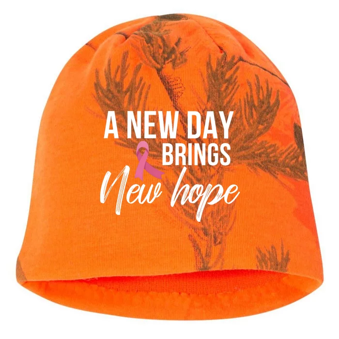 A New Day Brings New Hope Breast Cancer Awareness Kati - Camo Knit Beanie