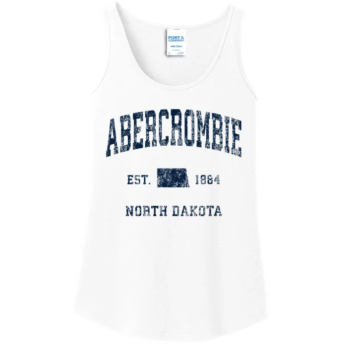 Abercrombie North Dakota Nd Vintage Athletic Ladies Essential Tank