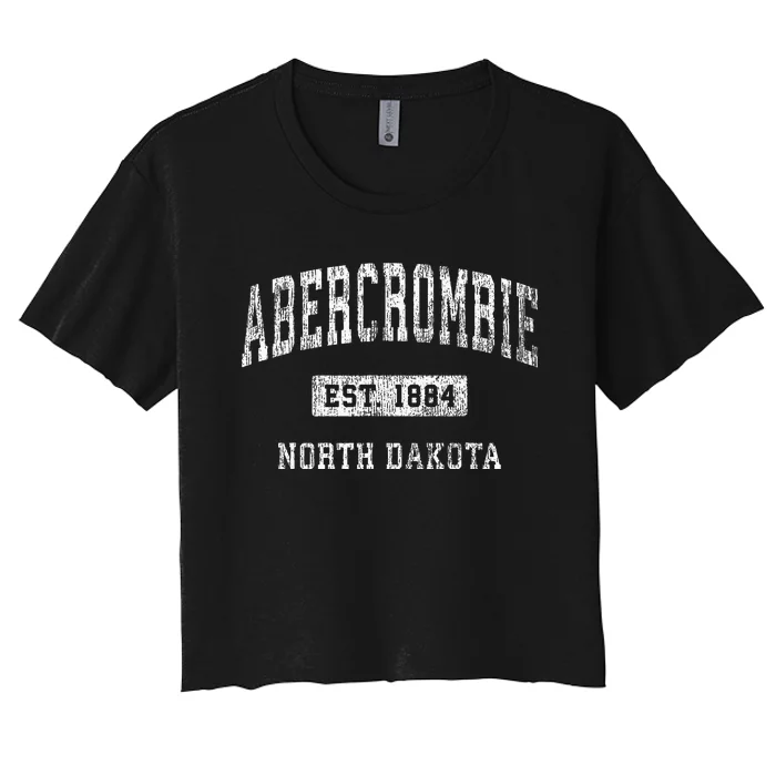 Abercrombie North Dakota Nd Women's Crop Top Tee