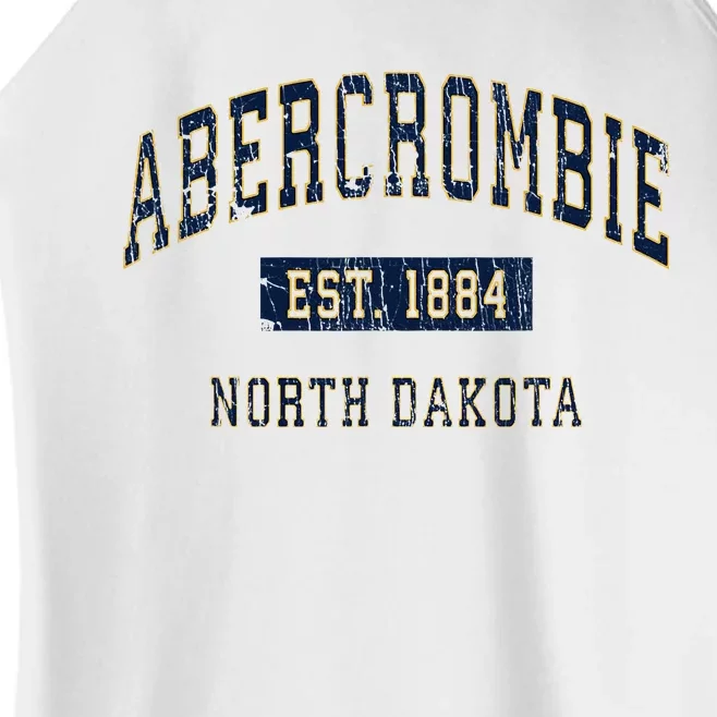 Abercrombie North Dakota Nd Vintage Athletic Sports Design Women’s Perfect Tri Rocker Tank