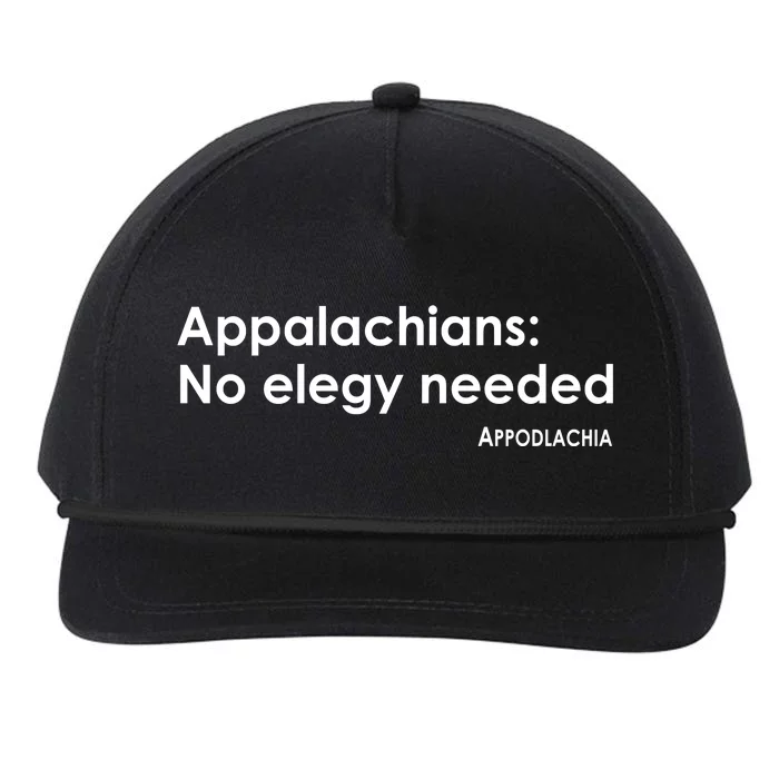 Appalachians No Elegy Needed Appodlachia Snapback Five-Panel Rope Hat