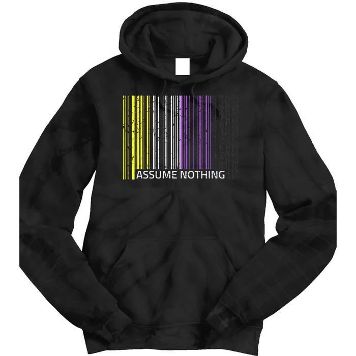 Assume Nothing Flag Genderqueer Lgbtqia Pride Tie Dye Hoodie