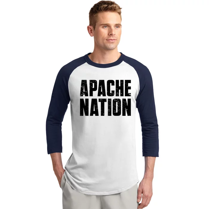 Apache Nation For Proud Native American From Apache Tribe Funny Gift Baseball Sleeve Shirt