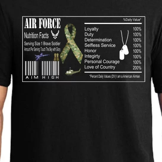 Airforce Nutrition Facts Serving Size 1 Brave Soldier Pajama Set