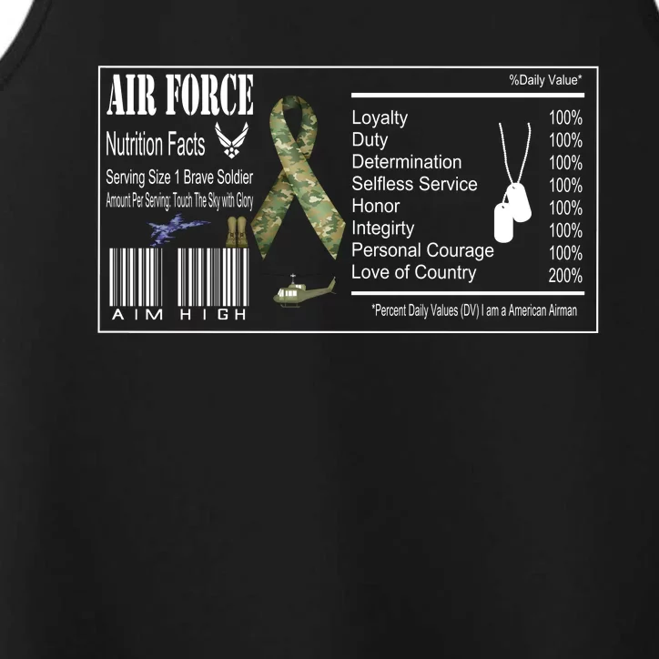 Airforce Nutrition Facts Serving Size 1 Brave Soldier Performance Tank