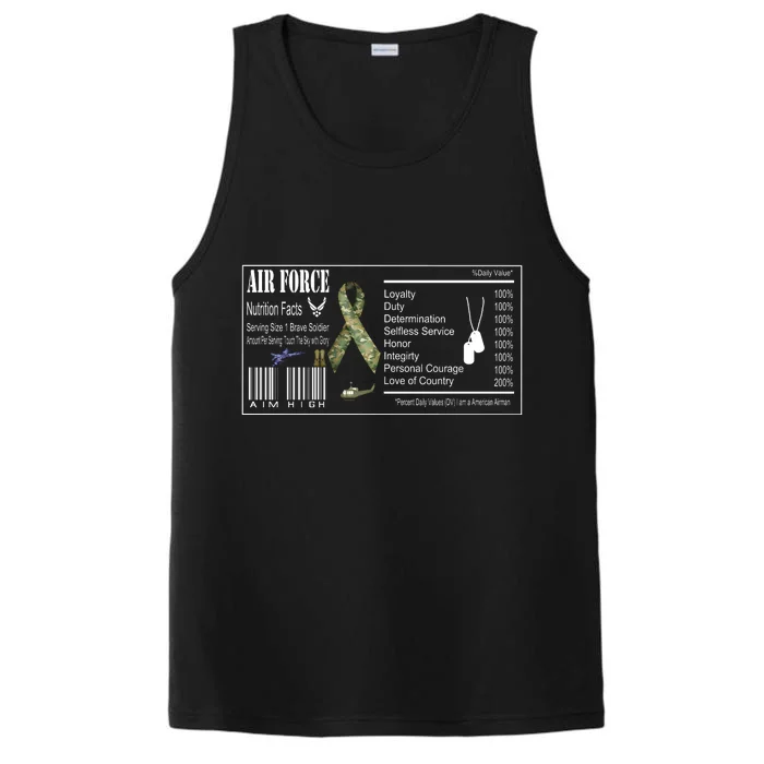 Airforce Nutrition Facts Serving Size 1 Brave Soldier Performance Tank