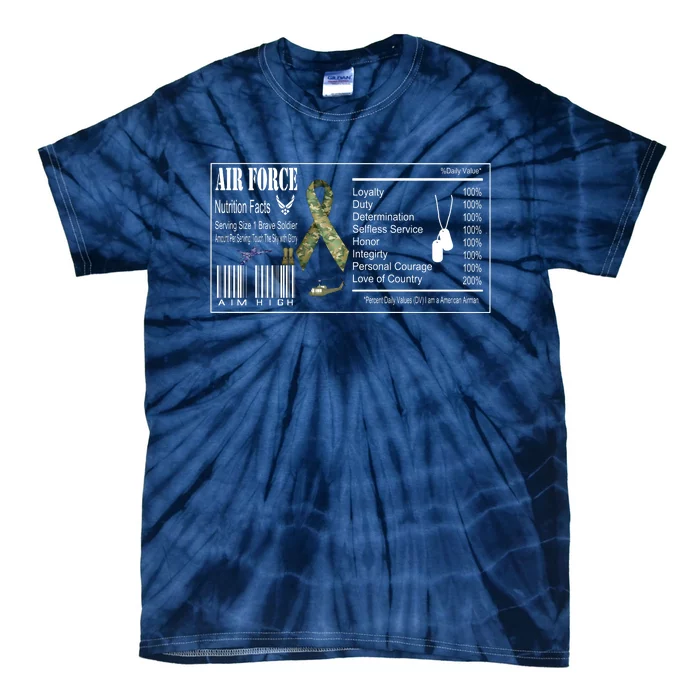 Airforce Nutrition Facts Serving Size 1 Brave Soldier Tie-Dye T-Shirt