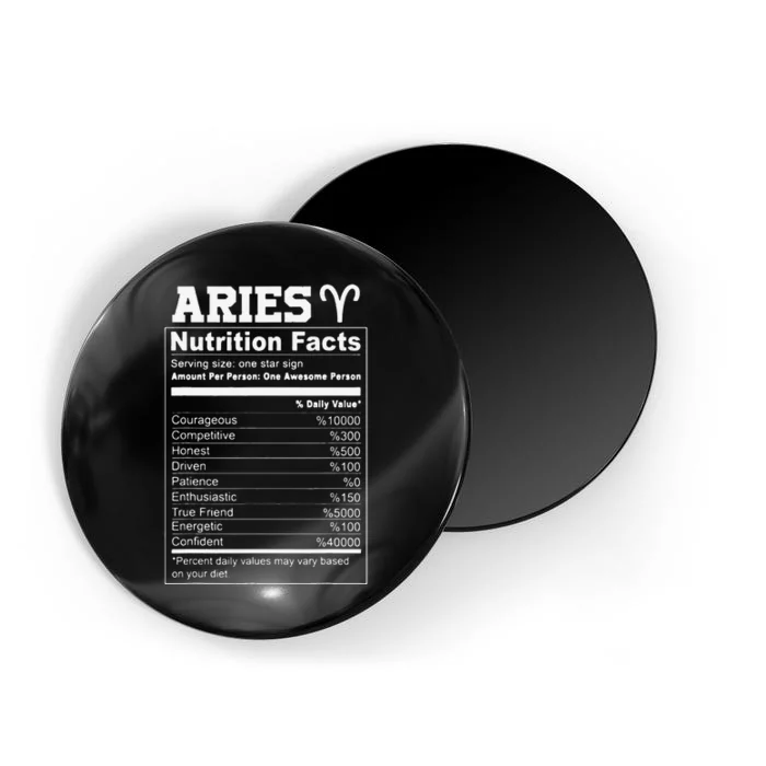 Aries nutrition facts Magnet