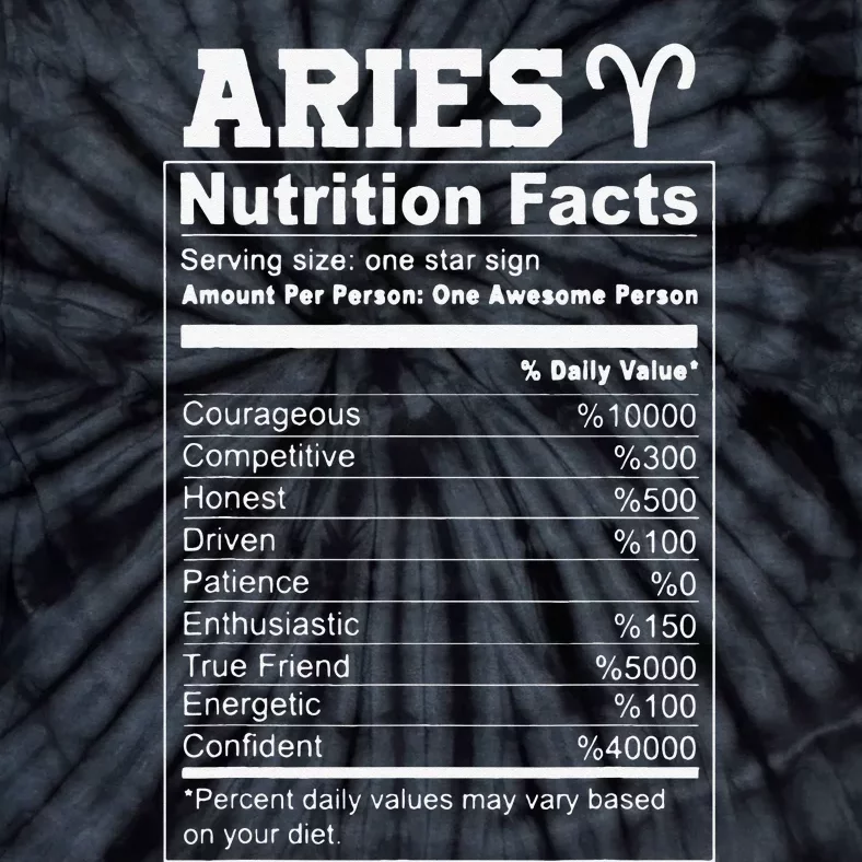 Aries nutrition facts Tie-Dye T-Shirt