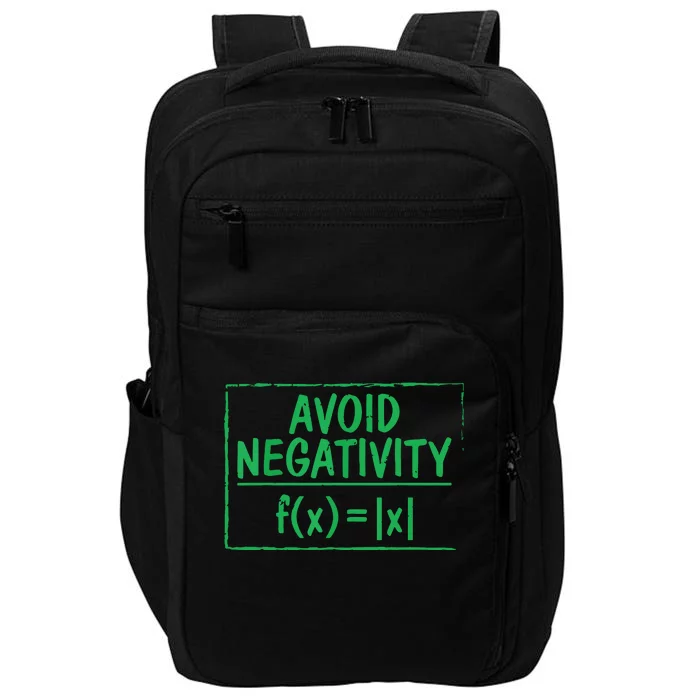 Avoid Negativity Funny Math Problem Engineer Impact Tech Backpack