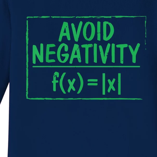 Avoid Negativity Funny Math Problem Engineer Baby Long Sleeve Bodysuit