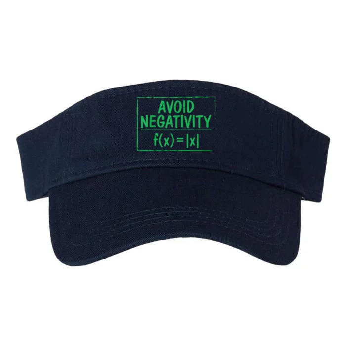 Avoid Negativity Funny Math Problem Engineer Valucap Bio-Washed Visor