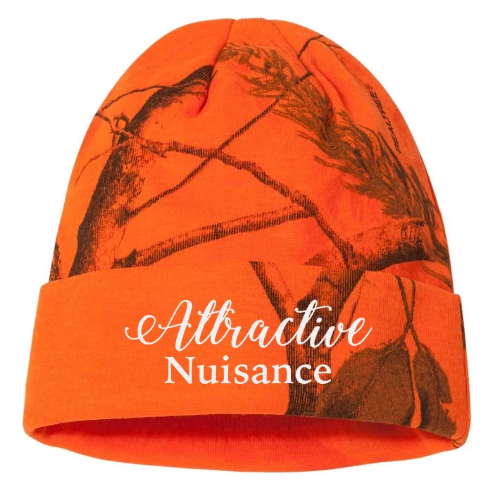 Attractive Nuisance Funny Lawyer Kati - 12in Camo Beanie